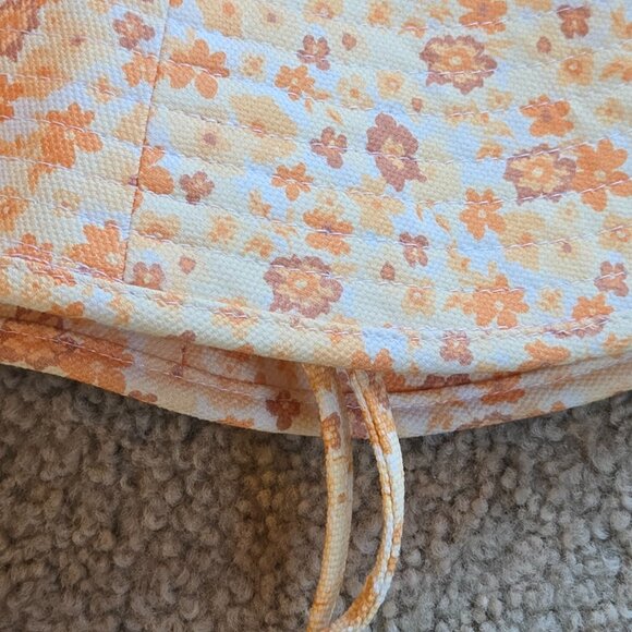 NWT Lack of Color Holiday Sun Hat Peach Bloom Cotton Bucket main image 3